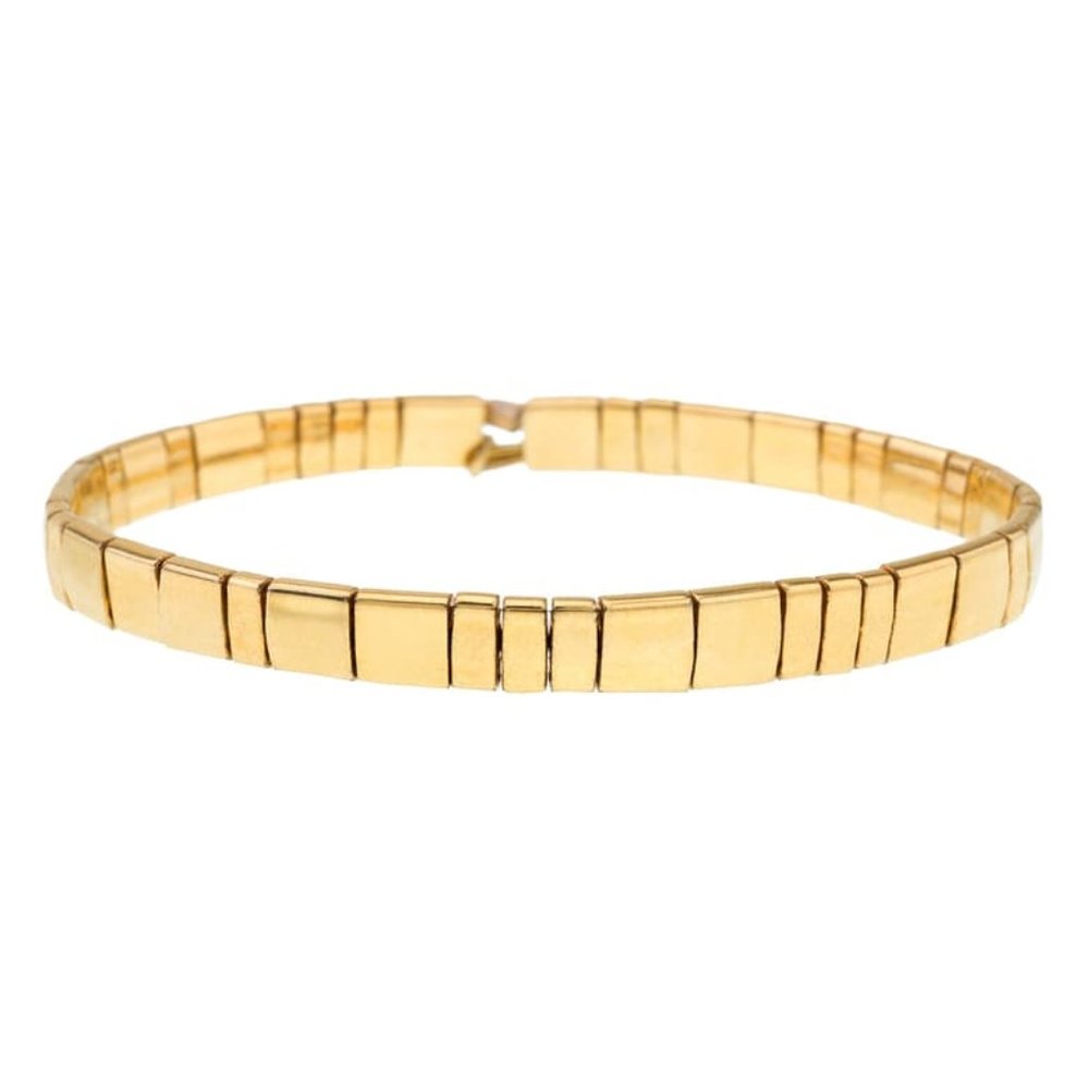 NWT Free People Gold Glass Beaded Stretch Bracelet